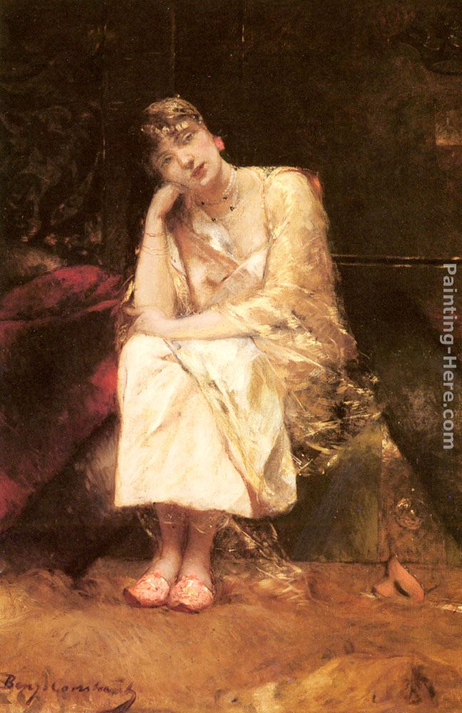 Contemplation painting - Benjamin Jean Joseph Constant Contemplation art painting